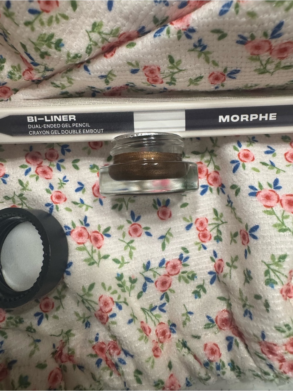 Morphe gel pot Bronze Ambition & Bi-liner Dual-Ended gel Pencil in black